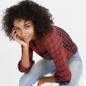 Madewell Ex-Boyfriend Shirt in Plaid Patchwork